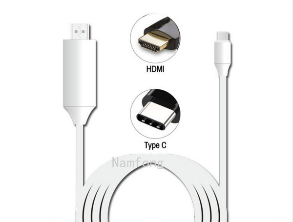 USB 3.1 TO HDMI C Type轉hdmi高清線Macbook USB3.1轉HDMI、工廠現貨高清線傳輸線 4K2K鋁合金外殼，TYPE C TO HDMI ,TH 視頻線，P8視頻線