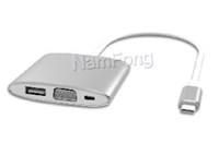 USB3.1cabel,USB C type,USB 3.1 C to USB 2.0+VGA+USB C adapter，PD 8K視頻線，游戲機8K大屏幕